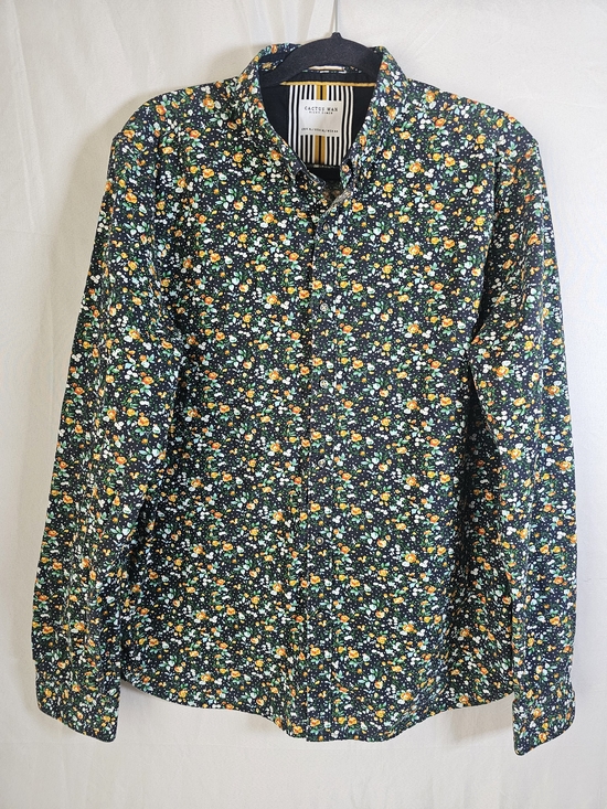 Cactus Other - Cactus Man Ricky Singh 100% Cotton Long Sleeve Floral Pattern Shirt Size XL